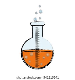 Flask chemistry lab icon vector illustration graphic design