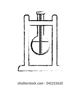 Flask chemistry lab icon vector illustration graphic design