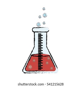 Flask chemistry lab icon vector illustration graphic design