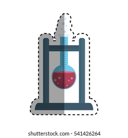 Flask chemistry lab icon vector illustration graphic design