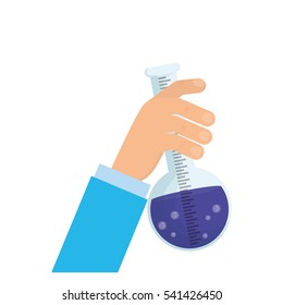 Flask chemistry lab icon vector illustration graphic design