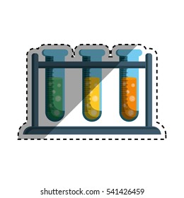 Flask chemistry lab icon vector illustration graphic design