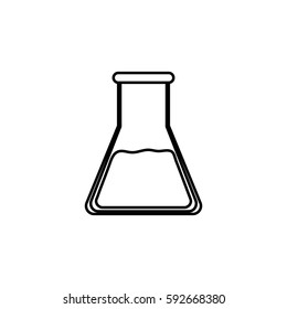 Flask chemistry lab icon vector illustration graphic design