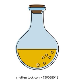 Flask chemistry lab icon vector illustration graphic design