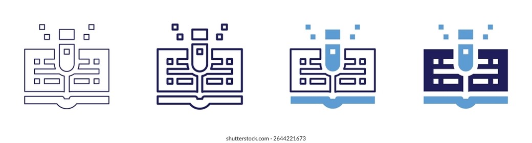 Flask clamp icon in 4 different styles. Thin Line, Line, Bold Line, Duotone. Duotone style. Editable stroke.