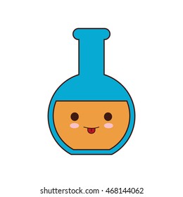 flask class school instrument icon. Isolated and flat illustration