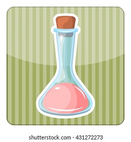 Flask colorful icon