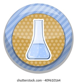 Flask colorful vector icon