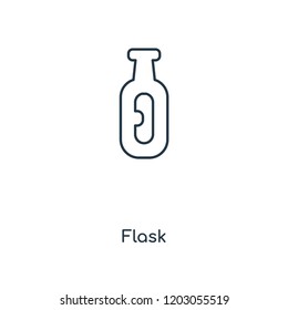 Flask concept line icon. Linear Flask concept outline symbol design. This simple element illustration can be used for web and mobile UI/UX.