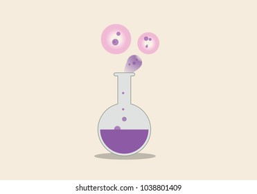 flask contain acid and its evaporated