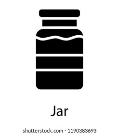 Flask containing eatables is known as jar 