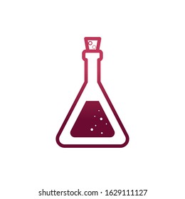 Flask design, Chemistry science laboratory research technology biology equipment and test theme Vector illustration