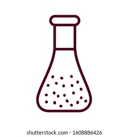 Flask design, Chemistry substance science laboratory research technology biology equipment and test theme Vector illustration
