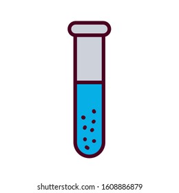 Flask design, Chemistry substance science laboratory research technology biology equipment and test theme Vector illustration
