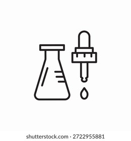 Vector de signo de icono de cuentagotas de frasco