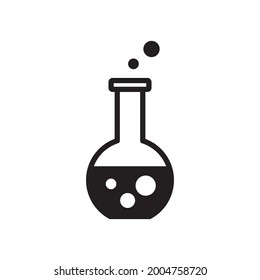 Flask Erlenmeyer Icon Design Vector Graphic Illustration In Trendy Flat Style. Suitable for website design, logo, app, template, and ui. EPS 10.