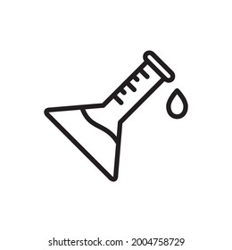 Flask Erlenmeyer Icon Design Vector Graphic Illustration In Trendy Flat Style. Suitable for website design, logo, app, template, and ui. EPS 10.