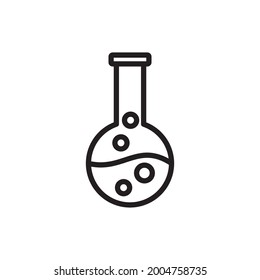 Flask Erlenmeyer Icon Design Vector Graphic Illustration In Trendy Flat Style. Suitable for website design, logo, app, template, and ui. EPS 10.