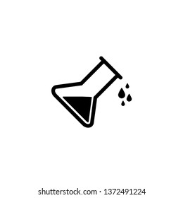Flask Erlenmeyer Lab Icon Vector