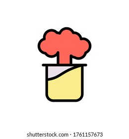 Flask, explosion icon. Simple color with outline vector elements of stinks icons for ui and ux, website or mobile application
