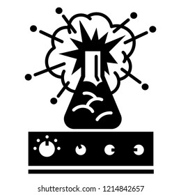 Symbol für Flaschenexplosion. Einfache Illustration von Flaschenexplosionsvektorsymbol für Webdesign einzeln auf weißem Hintergrund