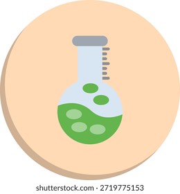 Icono de estilo de círculo plano de frasco