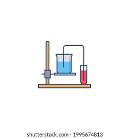 flask Flat Icon Isolated On White Background 