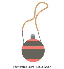 Flask flat illustration on white