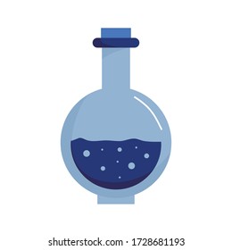 Flask flat style icon design, Chemistry science and laboratory theme Vector illustration