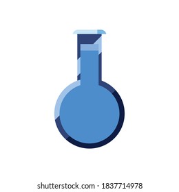 Flask flat style icon design, Chemistry substance science laboratory research technology biology equipment and test theme Vector illustration