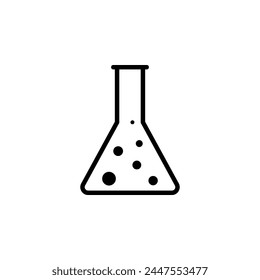 Flask flat vector icon. Simple solid symbol isolated on white background