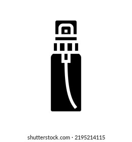 flask fragrance bottle perfume glyph icon vector. flask fragrance bottle perfume sign. isolated symbol illustration