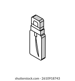 flask fragrance bottle perfume isometric icon vector. flask fragrance bottle perfume sign. isolated symbol illustration