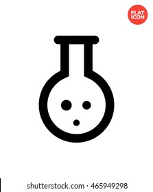 Flask with gas Icon Flat Style Isolated Vector Illustration