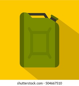 Flask for gasoline icon. Flat illustration of flask for gasoline vector icon for web