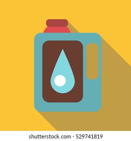 Flask for gasoline icon. Flat illustration of flask for gasoline vector icon for web