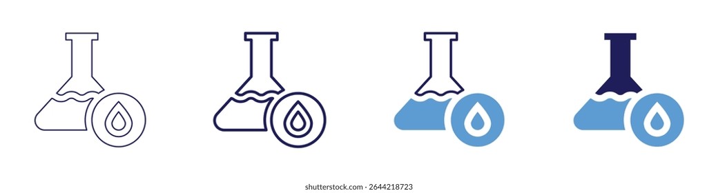 Flask get icon in 4 different styles. Thin Line, Line, Bold Line, Duotone. Duotone style. Editable stroke.