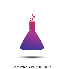 Flask Glass Laboratory Icon Vector Logo Template