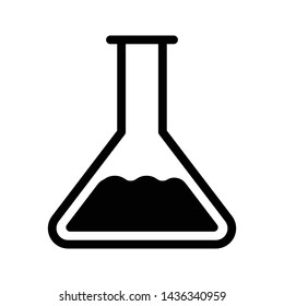 flask glyph flat vector icon