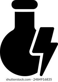 flask glyph icon illustration vector