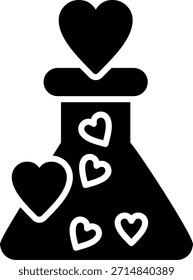 Diseño de icono de estilo de glifo de frasco