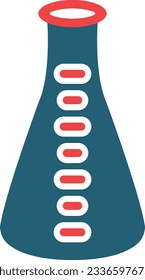 Flask Glyph Two Color Icon For Personal And Commercial Use.
