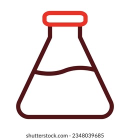 Flask Glyph Two Color Icon For Personal And Commercial Use.
