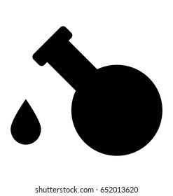 Flask Glyph Vector Icon