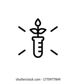 Flask, grass icon. Simple line, outline vector elements of automated farming icons for ui and ux, website or mobile application