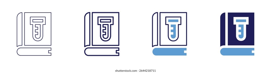 Flaschenhaltersymbol in 4 verschiedenen Stilen. Dünne Linie, Linie, Fette Linie, Duotone. Duotone-Stil. Bearbeitbarer Strich.