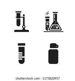 flask icon. 4 flask vector icons set. test tubes, test tube and thermos icons for web and design about flask theme