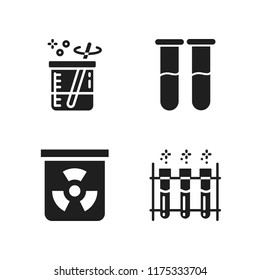 flask icon. 4 flask vector icons set. chemical, test tube and tube icons for web and design about flask theme