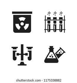 flask icon. 4 flask vector icons set. chemical, full test tube and test tube icons for web and design about flask theme