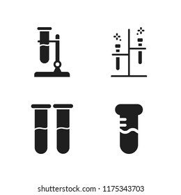 flask icon. 4 flask vector icons set. test tube, test tubes and tube icons for web and design about flask theme